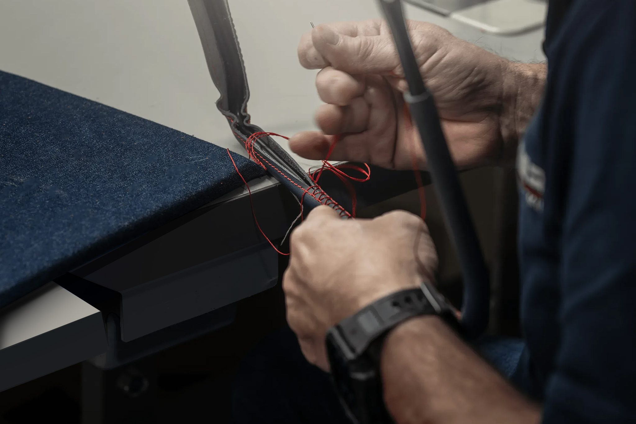 Gunther Werks interior stitching