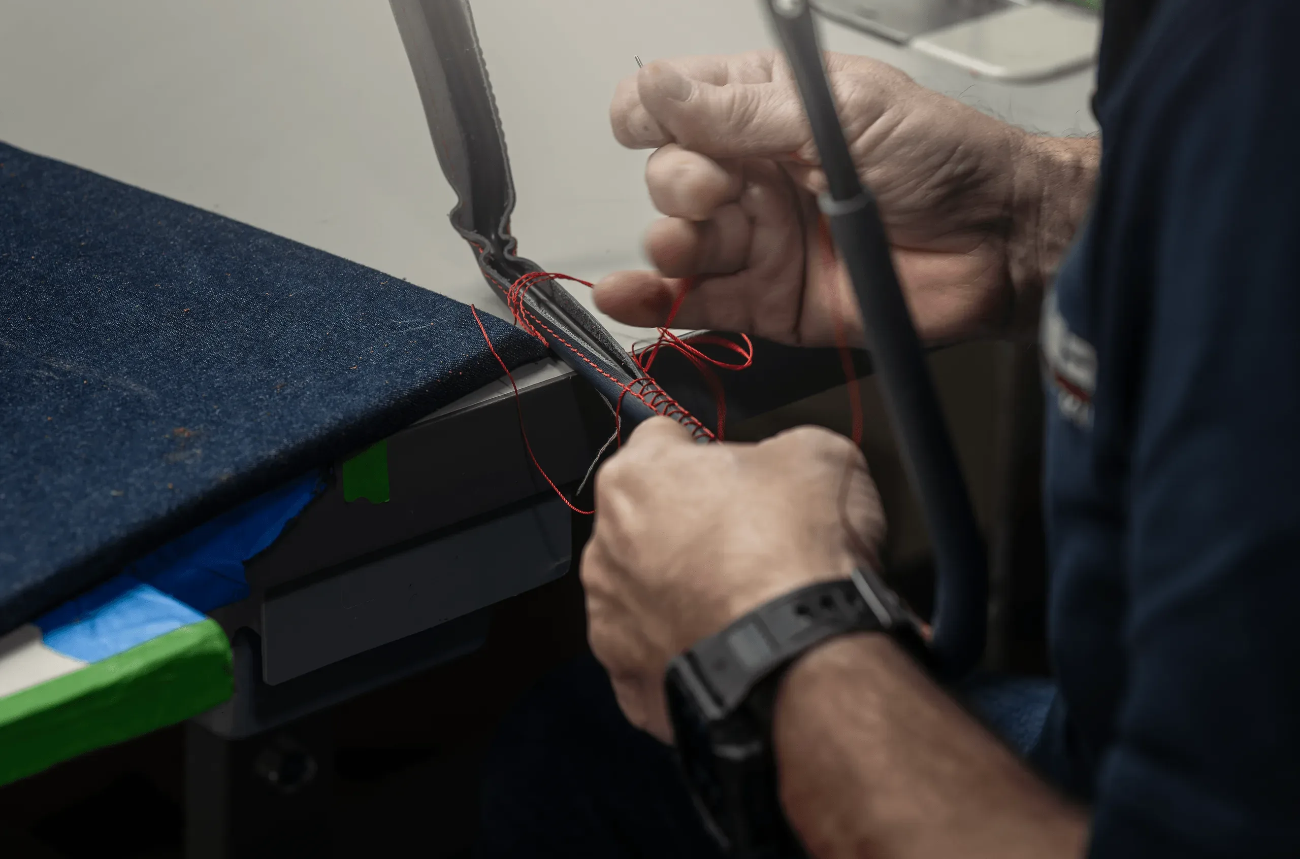 Gunther Werks interior stitching